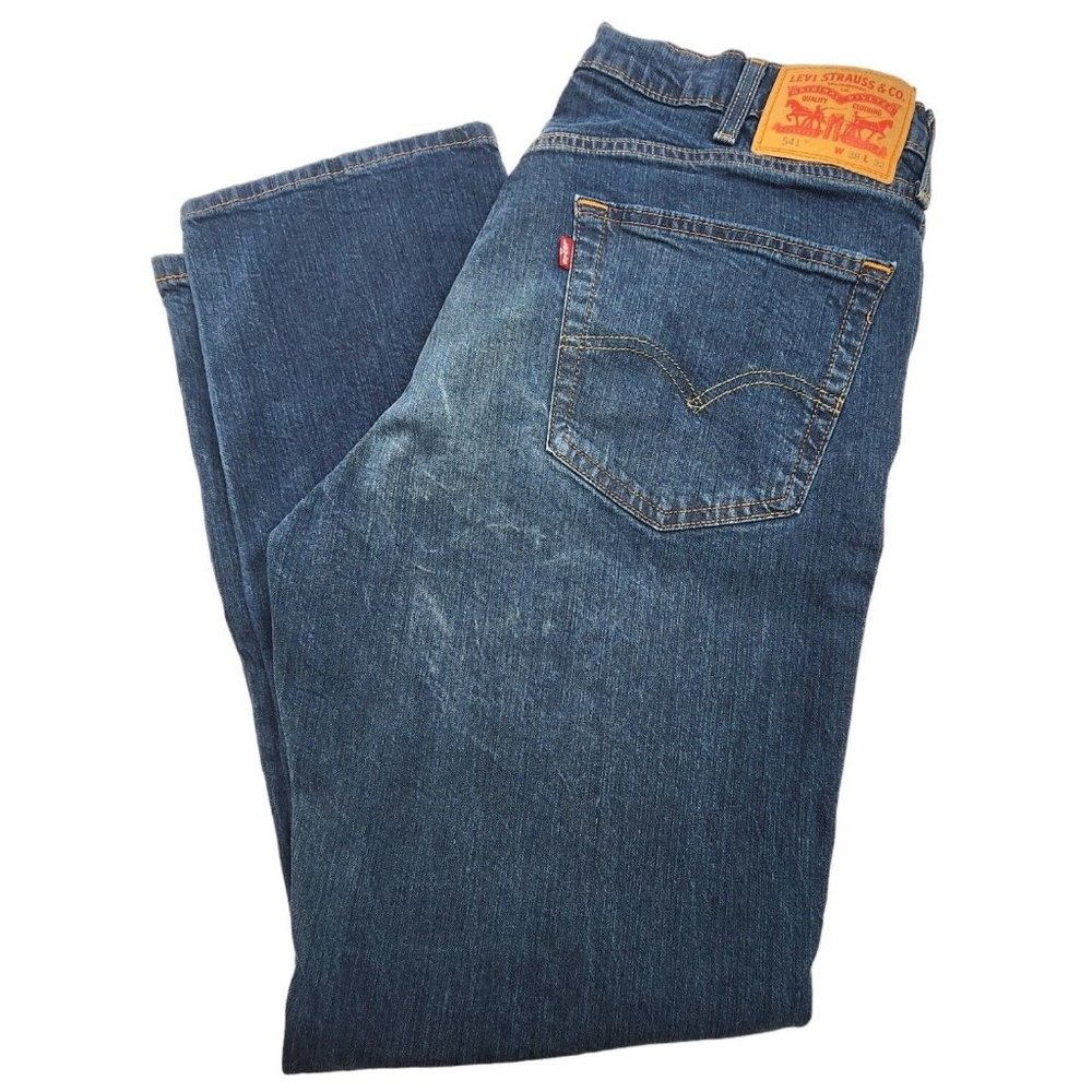 Levis 541 Athletic Taper Jeans Medium Wash Mens Size 38 x 32